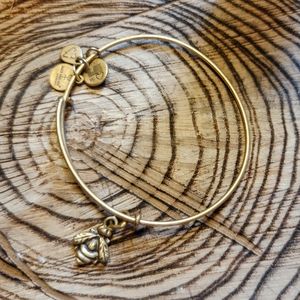 Alex and Ani gold tone bee bracelet
